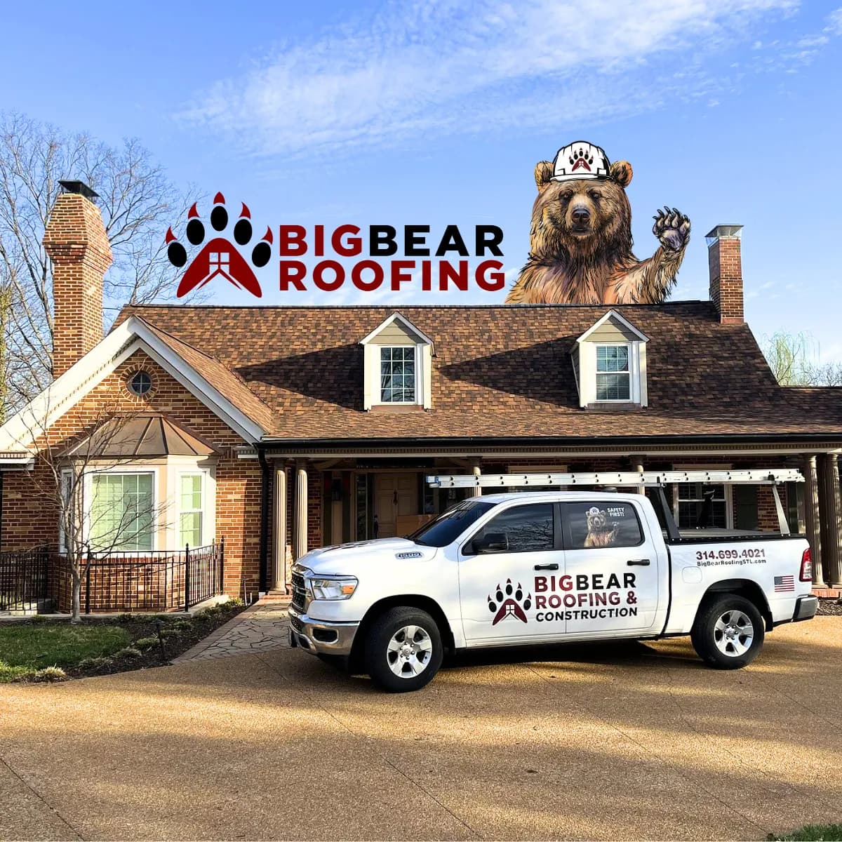 Big Bear Roofing crew on the job in Springfield, MO
